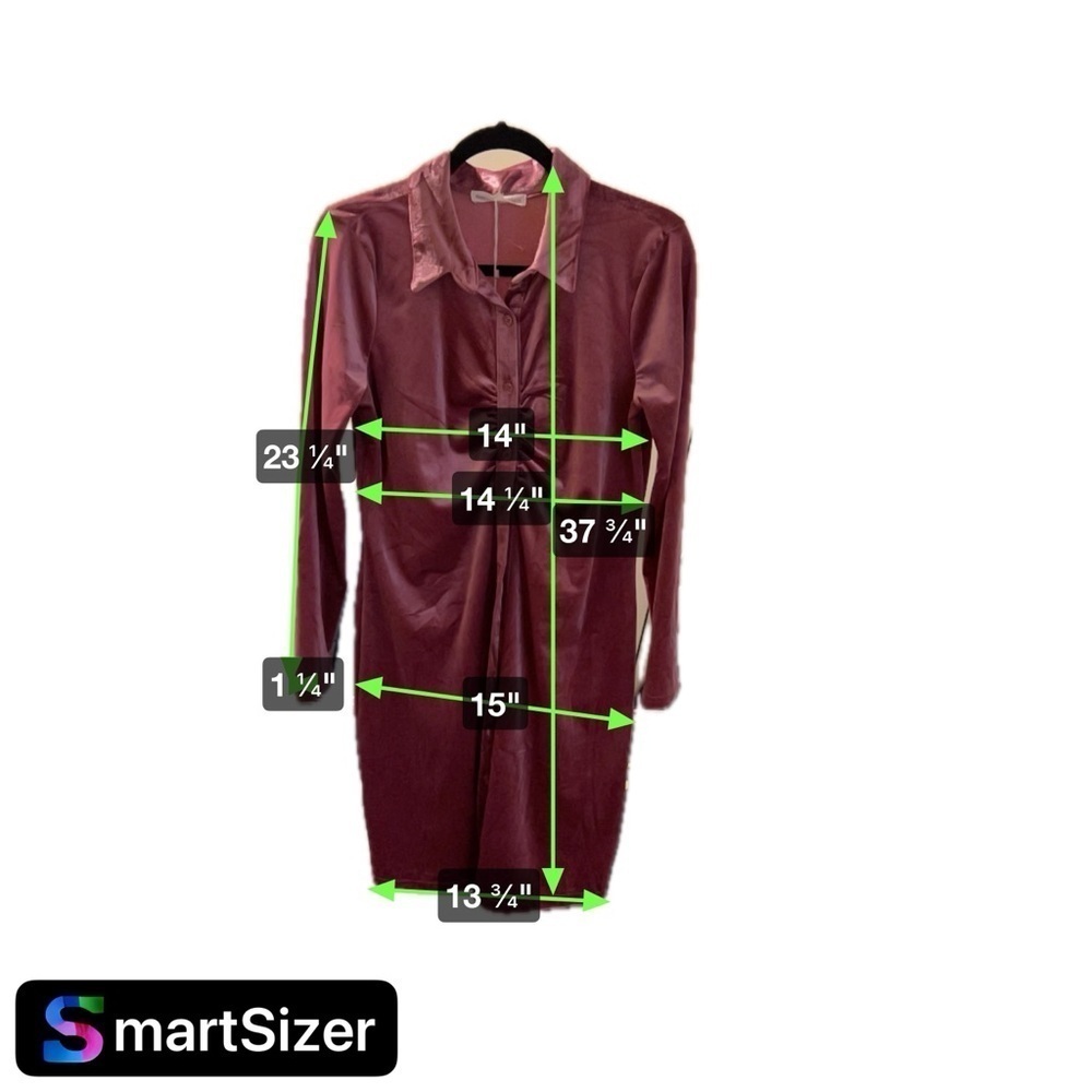 Long sleeve pink dress| Size small - Picture 3 of 6